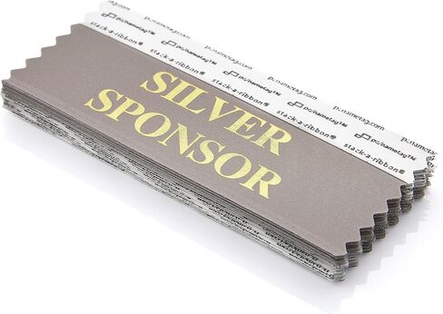 pc/nametag 4 Inch Board Member Gold Foil Badge Ribbons with Adhesive Stick On Name Tag Ribbons for Conferences Meetings Events Trade Shows Pack of 25 in Kuwait