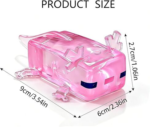 Pink Axolotl Squishy Squeeze, Pixelated Animal Stress Relief Fidget, Malt Sugar Animal Figure for Game Fans Party Favors Kids Youth Adult in Kuwait