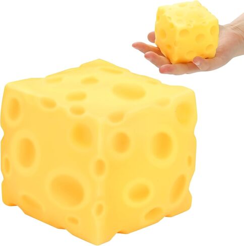 Cheese Squishy Toys, 6cm Yellow Cheese Squeeze Toy, Slow Rising Extra Soft Cube Block of Cheese Squishy Sensory Fidget Toy Relieves Stress for Kids Adults School Office Travel Gifts Party Holiday in Saudi Arabia