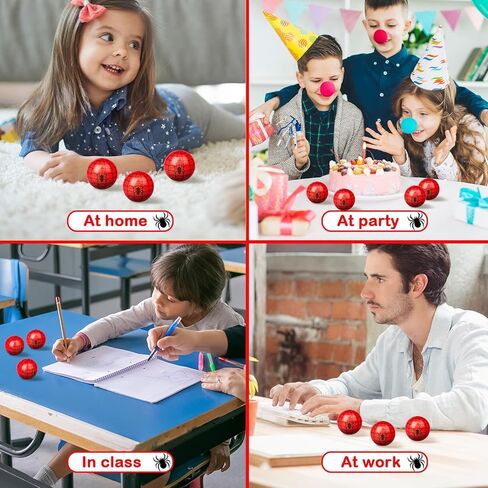 24 Pieces Spider Stress Balls Birthday Party Favors Anxiety Relief Fidget Toys Game Party Decorations Classroom Gifts Prizes for Student Red in Kuwait