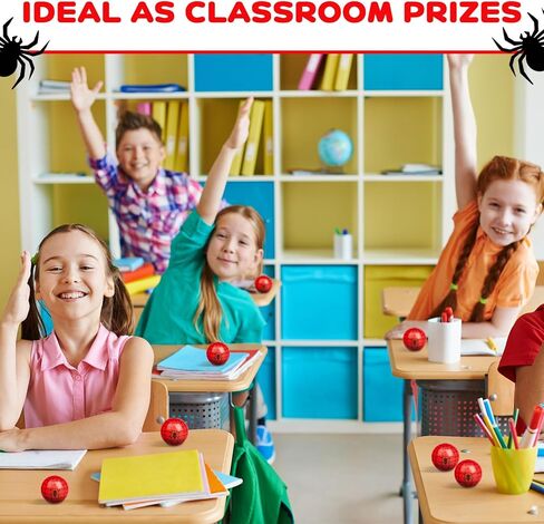 24 Pieces Spider Stress Balls Birthday Party Favors Anxiety Relief Fidget Toys Game Party Decorations Classroom Gifts Prizes for Student Red in Kuwait