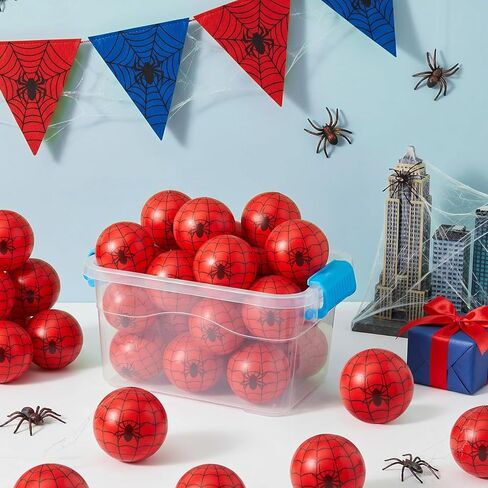 24 Pieces Spider Stress Balls Birthday Party Favors Anxiety Relief Fidget Toys Game Party Decorations Classroom Gifts Prizes for Student Red in Kuwait