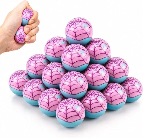 24 Pieces Spider Stress Balls Birthday Party Favors Anxiety Relief Fidget Toys Game Party Decorations Classroom Gifts Prizes for Student Red in Kuwait
