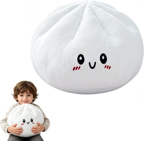 Glitter Dumpling Soft Toy, Surprise Box Slow Rebound Stress Relief Toy, Squeeze Sensory Fidget Toy, Stretchy Decompression Desk Toy with Food Steamer for Kids and Adults (10in Plush Pillow) in Saudi Arabia