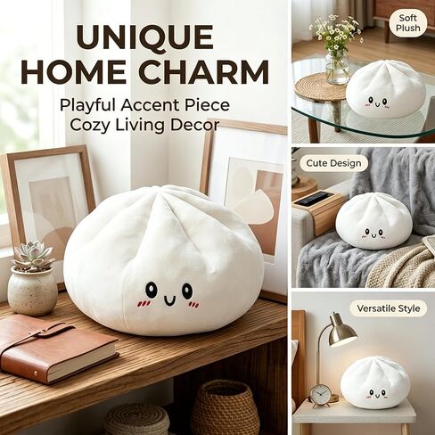 Glitter Dumpling Soft Toy, Surprise Box Slow Rebound Stress Relief Toy, Squeeze Sensory Fidget Toy, Stretchy Decompression Desk Toy with Food Steamer for Kids and Adults (10in Plush Pillow) in Saudi Arabia