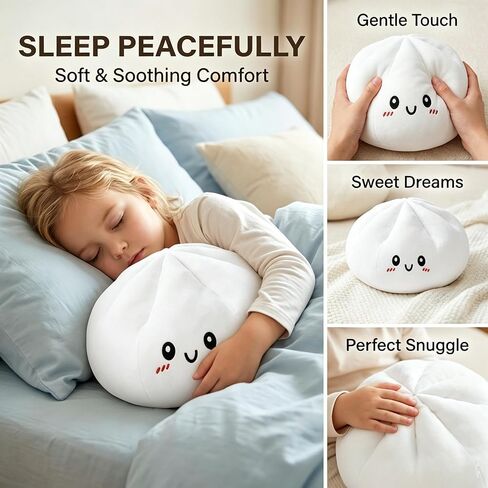 Glitter Dumpling Soft Toy, Surprise Box Slow Rebound Stress Relief Toy, Squeeze Sensory Fidget Toy, Stretchy Decompression Desk Toy with Food Steamer for Kids and Adults (10in Plush Pillow) in Saudi Arabia