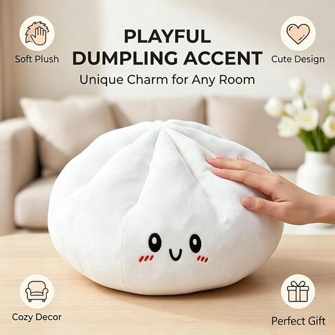 Glitter Dumpling Soft Toy, Surprise Box Slow Rebound Stress Relief Toy, Squeeze Sensory Fidget Toy, Stretchy Decompression Desk Toy with Food Steamer for Kids and Adults (10in Plush Pillow) in Saudi Arabia