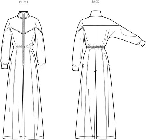 Simplicity SS3011AA Misses' High Collar Jumpsuit Sewing Pattern Packet by Mimi G Style, Design Code S3011, Sizes 10-12-14-16-18, Multicolor in Kuwait