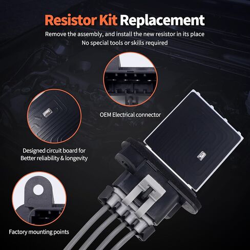 HiSport HVAC Fan Blower Motor Resistor with Wire Harness 973-582 Compatible with Toyota Tacoma 2005-2014 Replacement for 87138-04052 8713804052 RU746 RU1435 in Kuwait
