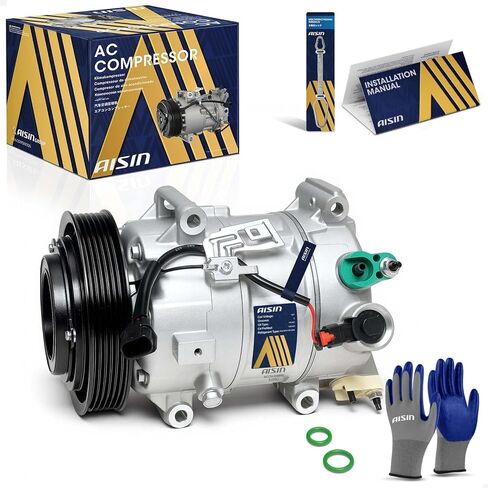 AISIN AFTERMARKET ACCH-00890 Air Conditioner AC Compressor - Compatible with Honda Pilot 2019-2022, Passport 2019-2023, Ridgeline 2020-2023, Acura MDX 2019-2020 - with 6-Pulley Groove, with Clutch in Kuwait