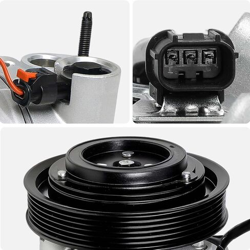 AISIN AFTERMARKET ACCH-00890 Air Conditioner AC Compressor - Compatible with Honda Pilot 2019-2022, Passport 2019-2023, Ridgeline 2020-2023, Acura MDX 2019-2020 - with 6-Pulley Groove, with Clutch in Kuwait