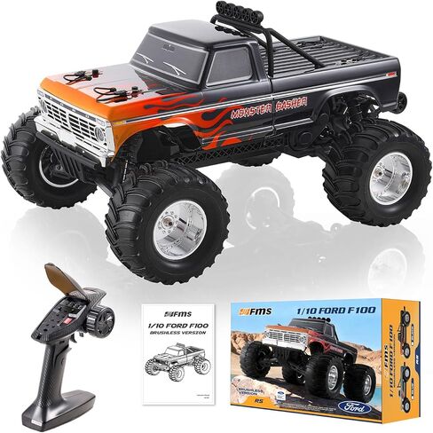 FCXㅤ FMS 1/10 Ford F-100 S Brushless RC Crawler, RS 2WD Off-Road Truck with Wheelie Bar, High-Torque Motor, Hobby Grade Remote Control Car for Adults (Navy Blue) in Saudi Arabia