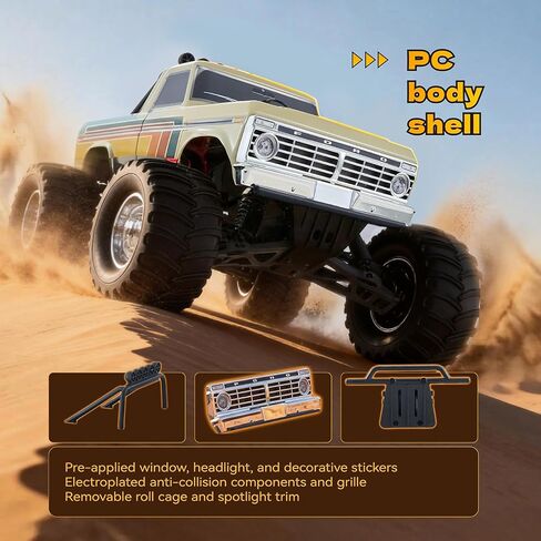 FCXㅤ FMS 1/10 Ford F-100 S Brushless RC Crawler, RS 2WD Off-Road Truck with Wheelie Bar, High-Torque Motor, Hobby Grade Remote Control Car for Adults (Navy Blue) in Saudi Arabia