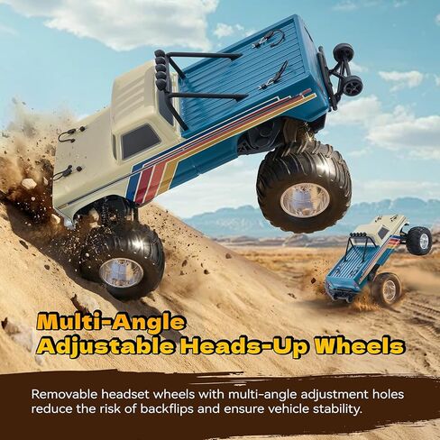 FCXㅤ FMS 1/10 Ford F-100 S Brushless RC Crawler, RS 2WD Off-Road Truck with Wheelie Bar, High-Torque Motor, Hobby Grade Remote Control Car for Adults (Navy Blue) in Saudi Arabia