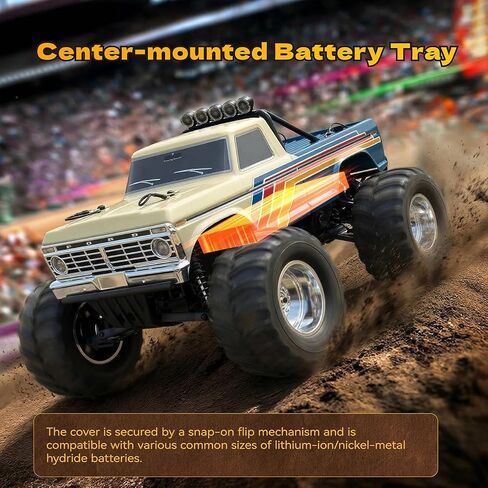 FCXㅤ FMS 1/10 Ford F-100 S Brushless RC Crawler, RS 2WD Off-Road Truck with Wheelie Bar, High-Torque Motor, Hobby Grade Remote Control Car for Adults (Navy Blue) in Saudi Arabia