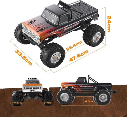 FCXㅤ FMS 1/10 Ford F-100 S Brushless RC Crawler, RS 2WD Off-Road Truck with Wheelie Bar, High-Torque Motor, Hobby Grade Remote Control Car for Adults (Navy Blue) in Saudi Arabia