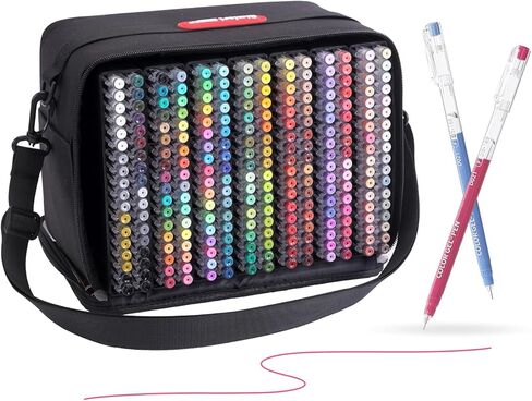 252 Pcs/234 Colors Set Gel Pens for Adult Coloring Books, Gel Colored Pens Set with Travel Case, Perfect Gel Pens for Adult Drawing Doodling Journaling, Art Supplies and DIY Crafts in Kuwait