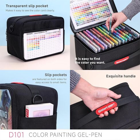 252 Pcs/234 Colors Set Gel Pens for Adult Coloring Books, Gel Colored Pens Set with Travel Case, Perfect Gel Pens for Adult Drawing Doodling Journaling, Art Supplies and DIY Crafts in Kuwait
