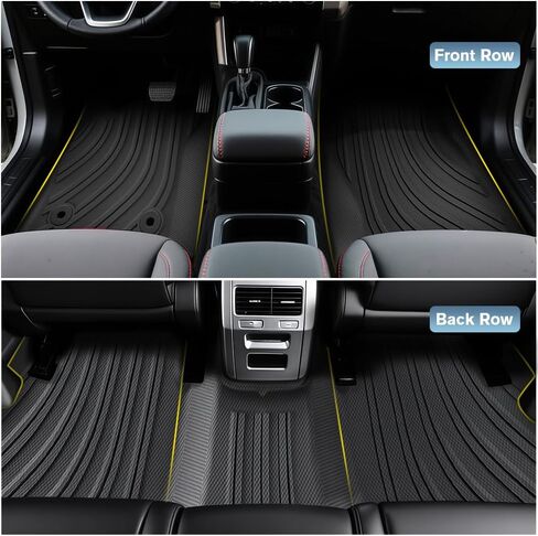 Floor Mats for Toyota Tacoma 2024 2025 Double Cab Custom Fit TPE All Weather Floor Liners Front & Rear Seats | Fits SR/SR5/TRD Pro/Limited | NOT fit for Hybrid & Manual Transmission (Black) in Saudi Arabia