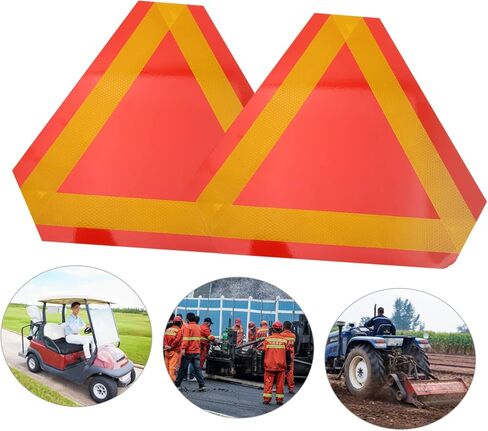 2pcs Aluminum Triangle Reflector Car Triangle Safety Sign Magnetic Slow Moving Vehicle in Saudi Arabia