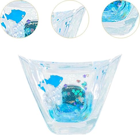 Car Steering Wheel Decoration Vehicle Interior Decor Acrylic Easy to Install Ornament Stylish Interior Accessory, Clear Blue in Saudi Arabia