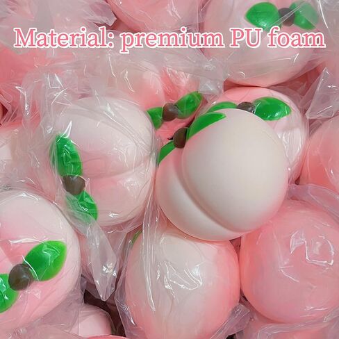 Peach Slow Rising Squishy Toys, Super Soft Peach-Shaped Slow Rising Squishies, Realistic Squishy Peach, Food Squishies Sensory Stress Relief Squeeze Toy for Anxiety Relaxation (1 Pc) in Saudi Arabia