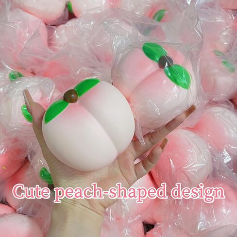 Peach Slow Rising Squishy Toys, Super Soft Peach-Shaped Slow Rising Squishies, Realistic Squishy Peach, Food Squishies Sensory Stress Relief Squeeze Toy for Anxiety Relaxation (1 Pc) in Saudi Arabia