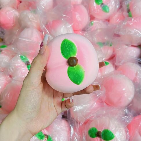 Peach Slow Rising Squishy Toys, Super Soft Peach-Shaped Slow Rising Squishies, Realistic Squishy Peach, Food Squishies Sensory Stress Relief Squeeze Toy for Anxiety Relaxation (1 Pc) in Saudi Arabia