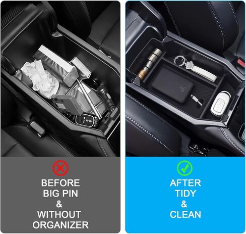 PIFOOG Center Console Organizer for Honda Accord 2025 2024 2023 Accessories Car Storage Armrest Box Tray with Anti Slip Mats Black 1PC in Saudi Arabia