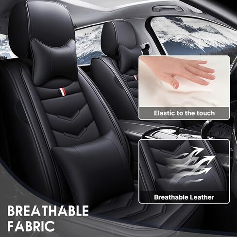 Car Seat Cover 8 Seats for Chevy Suburban 2000-2026, Waterproof Durable Premium Leather Car Seat Protector, Comfortable Anti-Slip Stylish Sport Seat Cover(8 Seats Luxury,Black) in Saudi Arabia