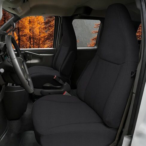 ESMING Front Heavy-Duty Oxford Fabric Seat Covers for Chevy Express 1996-2025 Front Bucket Seats Waterproof and Wear-Resistant, Easy to Install - Gray in Saudi Arabia