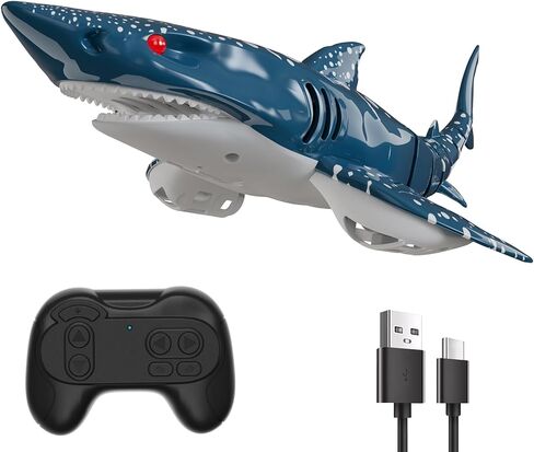 Remote Control Shark Toys Rechargeable 1:18 Scale Realistic Moving Shark RC Pool Toy for 6 7 8 9 Year Old Kids Boys Girls Water Fun in Saudi Arabia