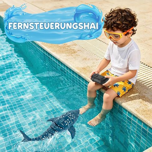 Remote Control Shark Toys Rechargeable 1:18 Scale Realistic Moving Shark RC Pool Toy for 6 7 8 9 Year Old Kids Boys Girls Water Fun in Saudi Arabia