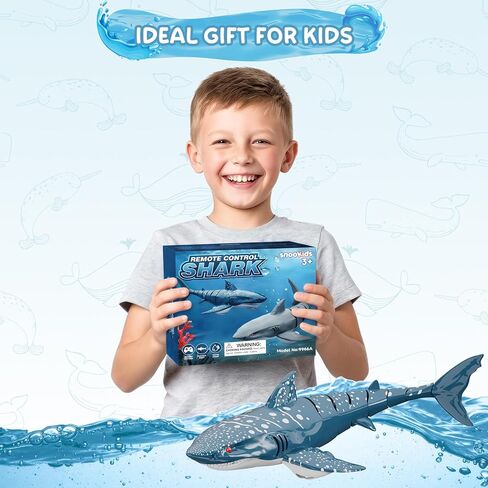 Remote Control Shark Toys Rechargeable 1:18 Scale Realistic Moving Shark RC Pool Toy for 6 7 8 9 Year Old Kids Boys Girls Water Fun in Saudi Arabia