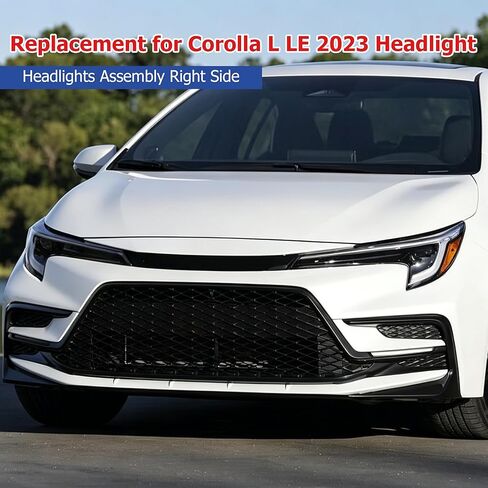 استبدال لـ Corolla L LE 2023 مجموعة المصابيح الأمامية لجهاز العرض الجانب الأيمن RH in Kuwait
