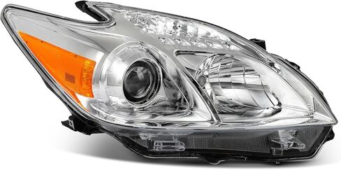 Headlight Assembly fit 2010-2011 for Toyota Prius 1.8L Driver and Passenger Side Chrome Housing Clear Lens Headlamp Replacement TO2518122 TO2519122 8117047212 8113047212 in Saudi Arabia