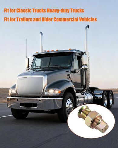 M-126 Outer and M-132 Inner Stud Piloted Wheel Cap Nuts Set Fit for Steel Inner and Alum Outer Wheels, Right Hand Thread, 10 Pcs in Saudi Arabia