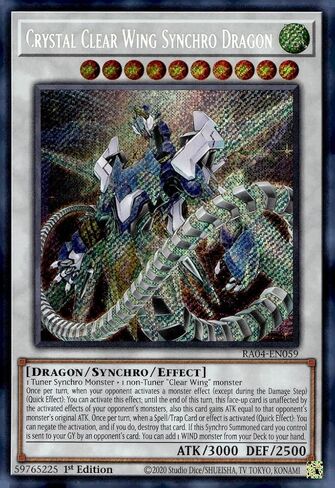 Crystal Clear Wing Synchro Dragon (Secret Rare) - RA04-EN059 - Secret Rare - 1st Edition in Kuwait