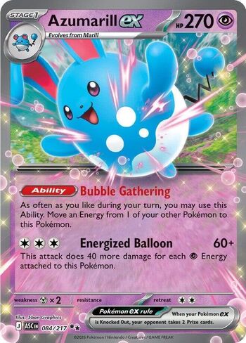 Pokemon - Azumarill ex 084/217 - Ascended Heroes - Ultra Rare - Foil - Single Card in Saudi Arabia