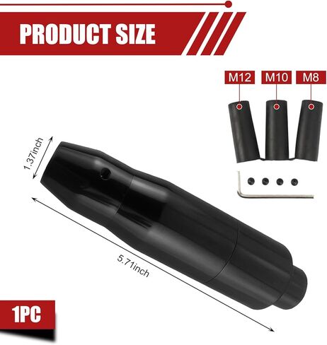 1 PC Car Shift Knob, Transmission Gear Shifting Stick Lever, Gear Shift Knob with Push Button, Universal Automatic Shifter Accessories for Most Cars Trucks SUVs (Black) in Saudi Arabia