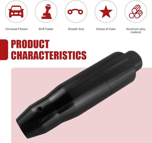 1 PC Car Shift Knob, Transmission Gear Shifting Stick Lever, Gear Shift Knob with Push Button, Universal Automatic Shifter Accessories for Most Cars Trucks SUVs (Black) in Saudi Arabia