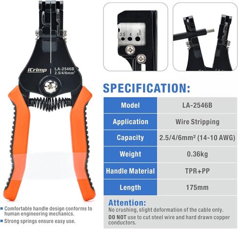 iCrimp MC4 Solar Crimping Tool Kit, 14-10 AWG / 2.5-6mm² PV Cable Crimper with Wire Stripper, Cutter, Spanners and Connectors in Kuwait