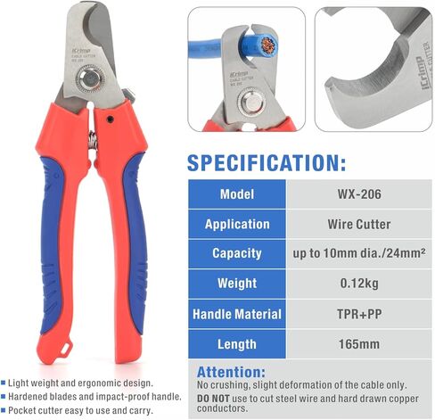iCrimp MC4 Solar Crimping Tool Kit, 14-10 AWG / 2.5-6mm² PV Cable Crimper with Wire Stripper, Cutter, Spanners and Connectors in Kuwait