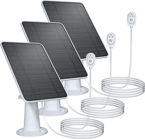 Upgraded Solar Panel Charging Compatible with Pro 5S, Arlo Pro 4, Pro 3, Pro 3 Floodlight, Ultra 2, Ultra, 4W Solar Panel with 9.8ft Charging Cable, IP65 Waterproof, Includes Secure Wall Mount, 3 Pack in Saudi Arabia