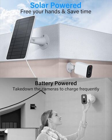 Upgraded Solar Panel Charging Compatible with Pro 5S, Arlo Pro 4, Pro 3, Pro 3 Floodlight, Ultra 2, Ultra, 4W Solar Panel with 9.8ft Charging Cable, IP65 Waterproof, Includes Secure Wall Mount, 3 Pack in Saudi Arabia