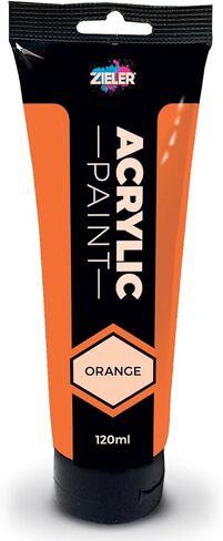 Zieler® Orange Premium Acrylic Paint, 120ml Tube in Saudi Arabia
