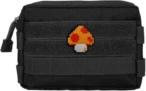 Pixel Mushroom Retro 8-Bit Game Power Up Patch, Cute Funny Tactical Embroidered Military Morale Patch Hook and Loop Patches for Backpack, Hat, DIY Applique, Molle Vest, Bag, Jackets, Clothing in Saudi Arabia