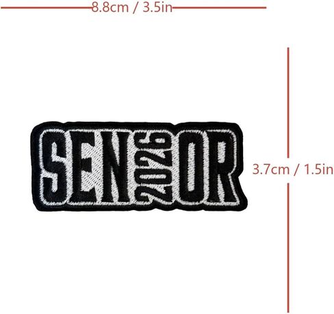 Senior Class of 2026 Student Graduation Class Patch, Iron-on/Sew-on Badge Funny Applique Embroidered Patch Patches for Jeans, DIY Accessories & Crafts, Backpacks, Hats, Jackets, Clothing, Bags in Saudi Arabia