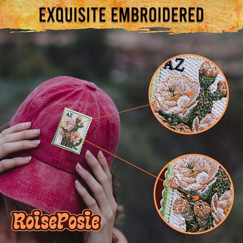 Arizona Saguaro Cactus Blossom State Flower Patch, Stamp 3 Inches Iron On/Sew On Embroidered Applique Fabric Aesthetic Floral Patches for Clothes Backpacks Hat Jeans, Vintage Flower Patches in Saudi Arabia