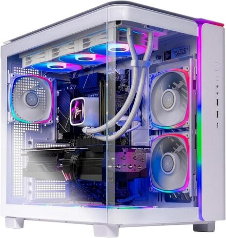 Skytech King 95 Gaming PC Desktop, Ryzen 7 9800X3D 4.7 GHz (5.2 GHz Turbo Boost), AMD RX 7900XTX 24GB GDDR6, 1TB Gen4 SSD, 32GB DDR5 RAM 6000 RGB, 1000W Gold ATX 3.0 PSU, 360mm ARGB AIO, Win 11 Home in Kuwait